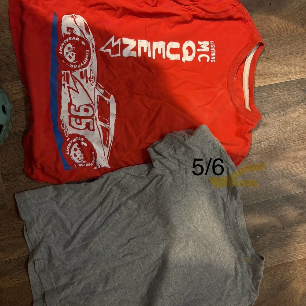 Red Lightning McQueen T-Shirt and Gray Tee Set